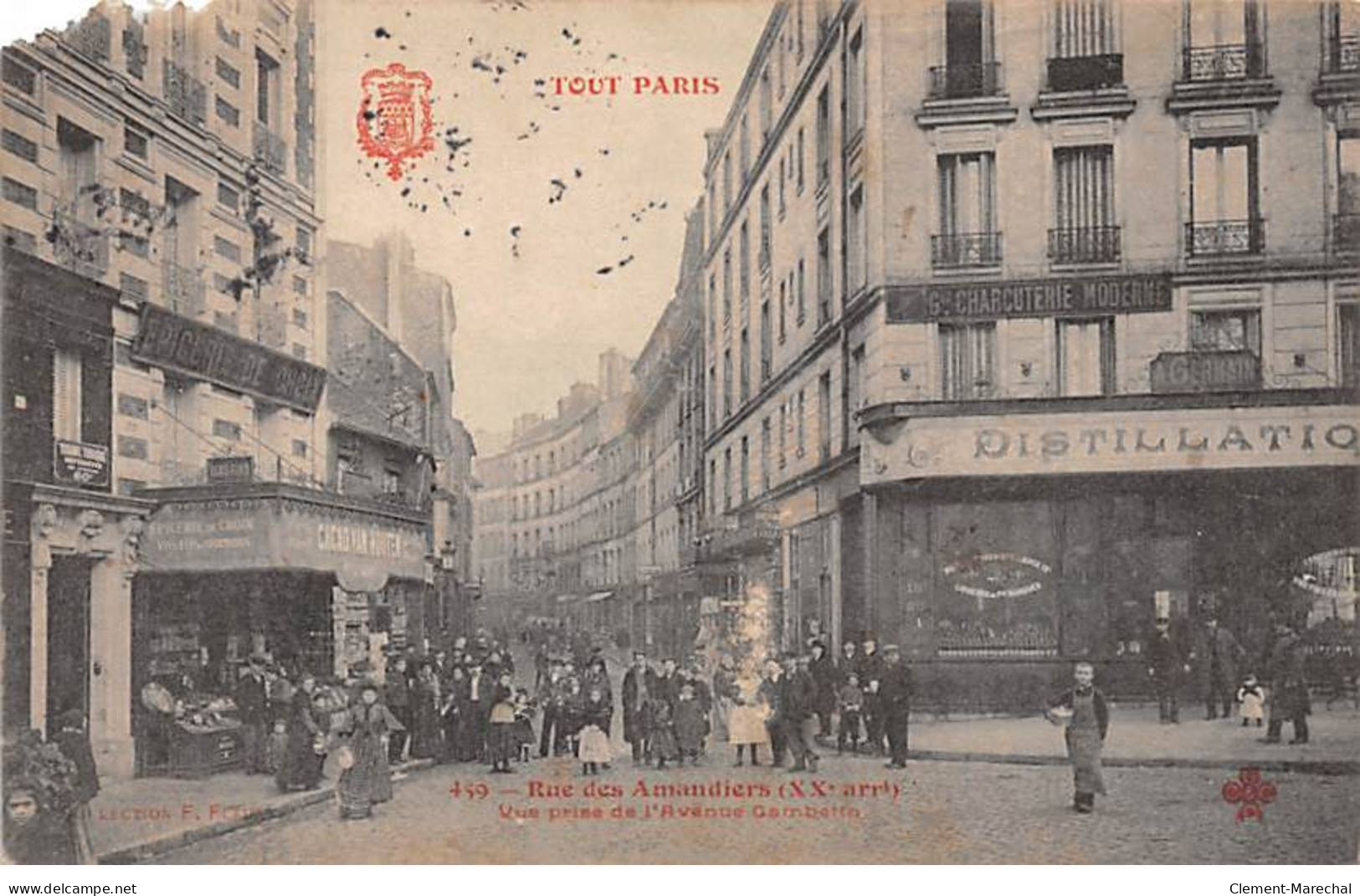 TOUT PARIS - Rue Des Amandiers - F. Fleury - état - Arrondissement: 20