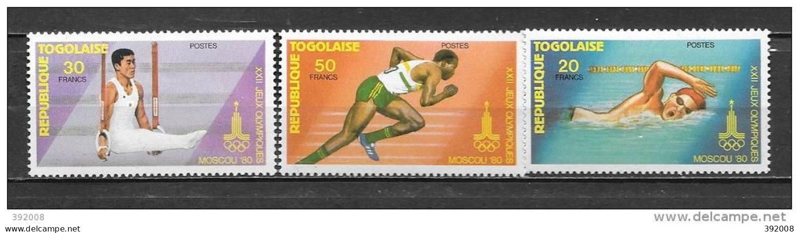 TOGO - N° 978 à 980**MNH - Sommer 1980: Moskau