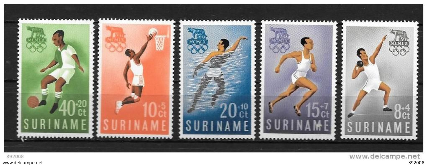 SURINAME - 336 à 340**MNH - Summer 1960: Rome