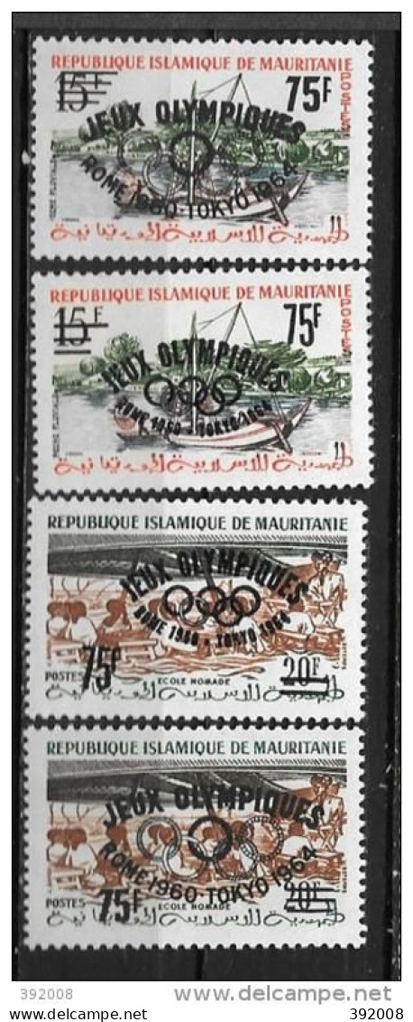 MAURITANIE - 154A à 154D**MNH - Zomer 1964: Tokyo