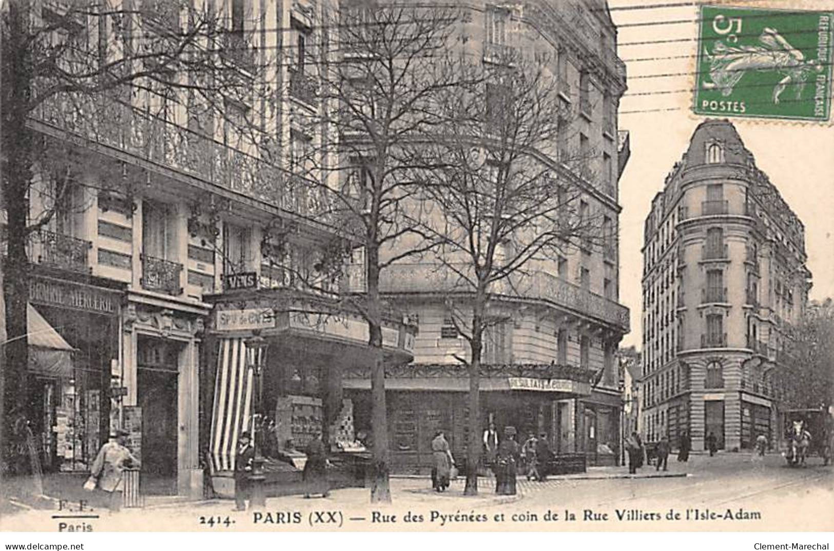 PARIS - Rue Des Pyrénées Et Coin De La Rue Villiers De L'Isle Adam - Très Bon état - Arrondissement: 20