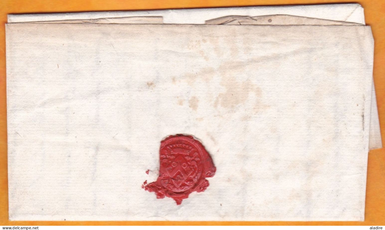 Circa 1740 - Marque Postale DU MANS (20 X 2 Mm) Sur Lettre Pliée Avec Correspondance Vers Fontenay Le Comte - Taxe 8 - 1701-1800: Vorläufer XVIII