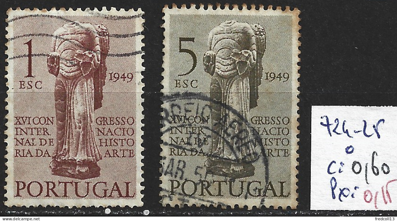 PORTUGAL 724-25 Oblitérés Côte 0.60 € ( Rouille ) - Oblitérés