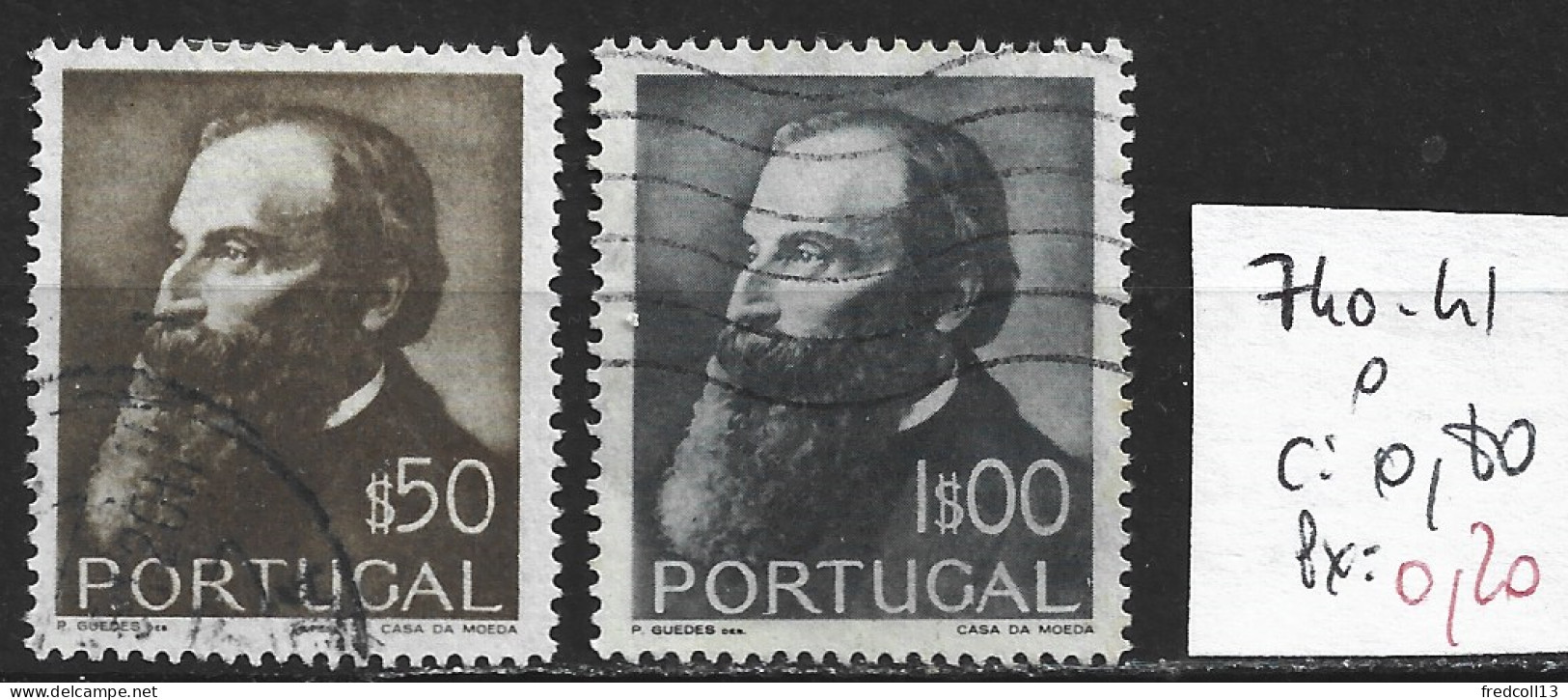 PORTUGAL 740-41 Oblitérés Côte 0.80 € - Usado