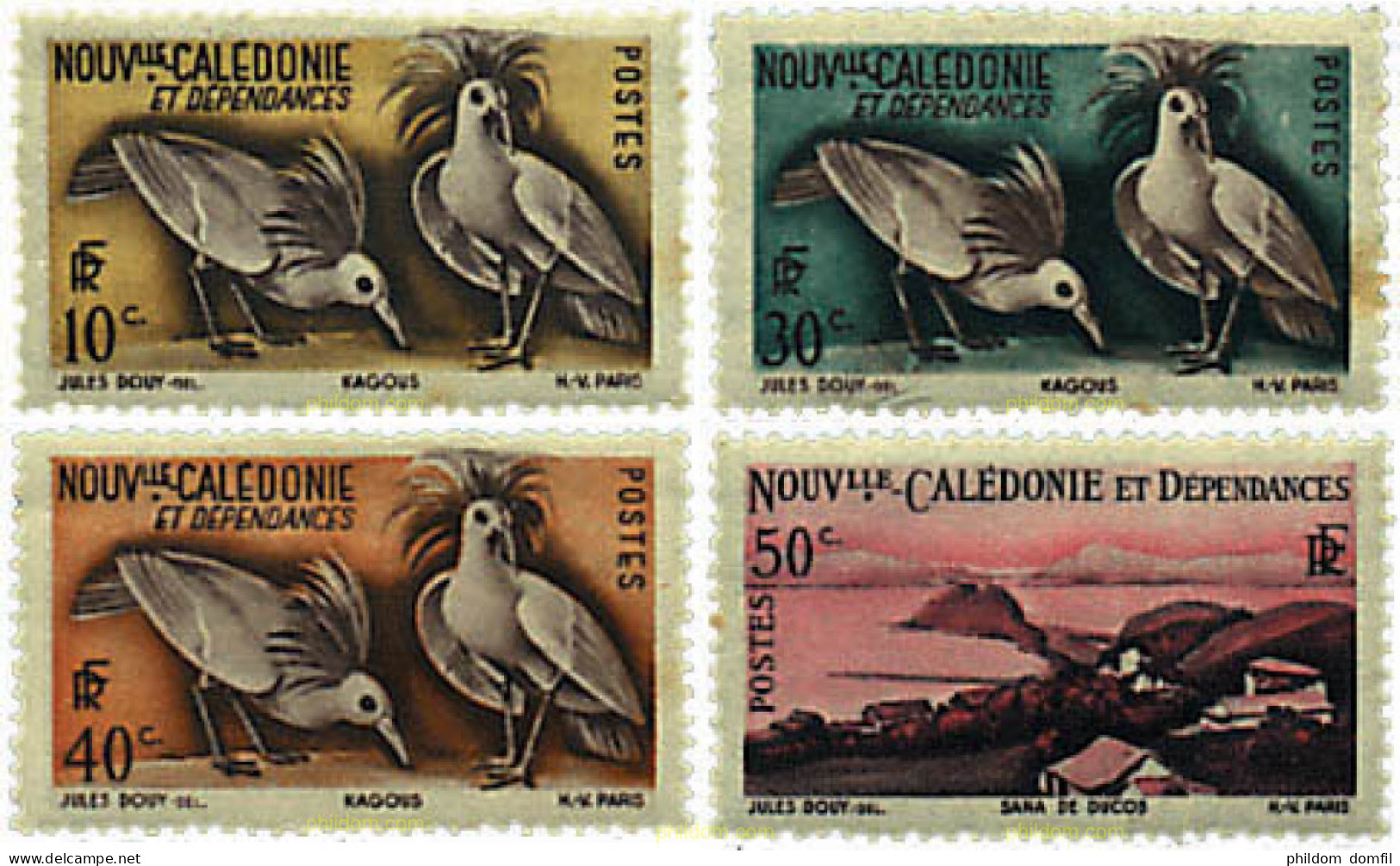 727121 HINGED NUEVA CALEDONIA 1948 MOTIVOS VARIOS - Unused Stamps