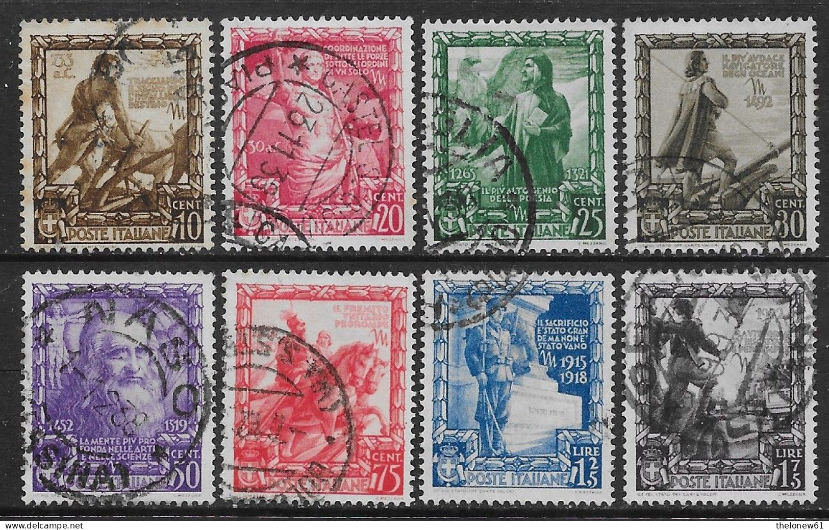 Italia Italy 1938 Regno Impero 8val Sa N.439-446 US - Used