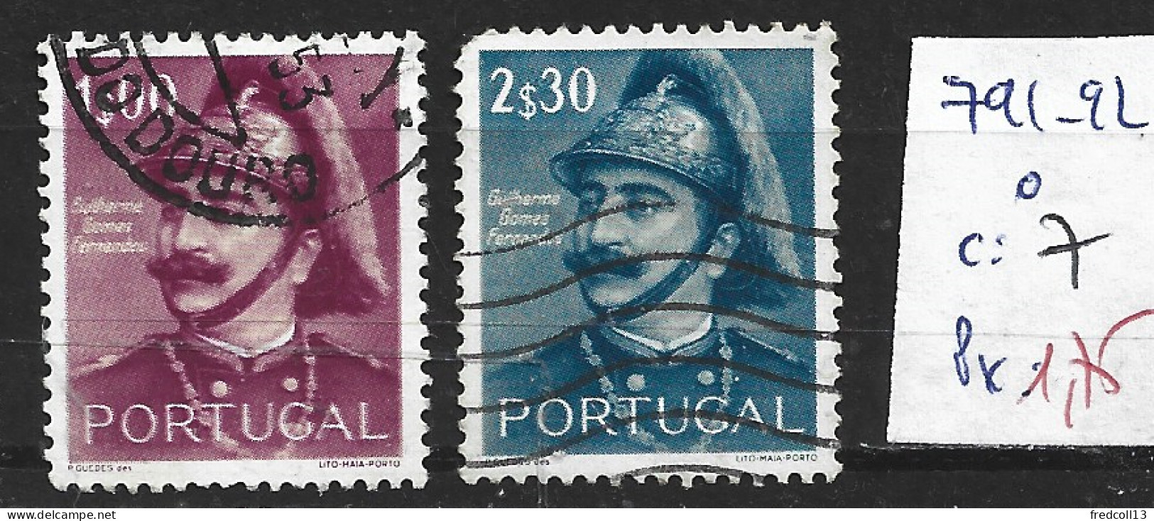 PORTUGAL 791-92 Oblitérés Côte 7 € - Usado