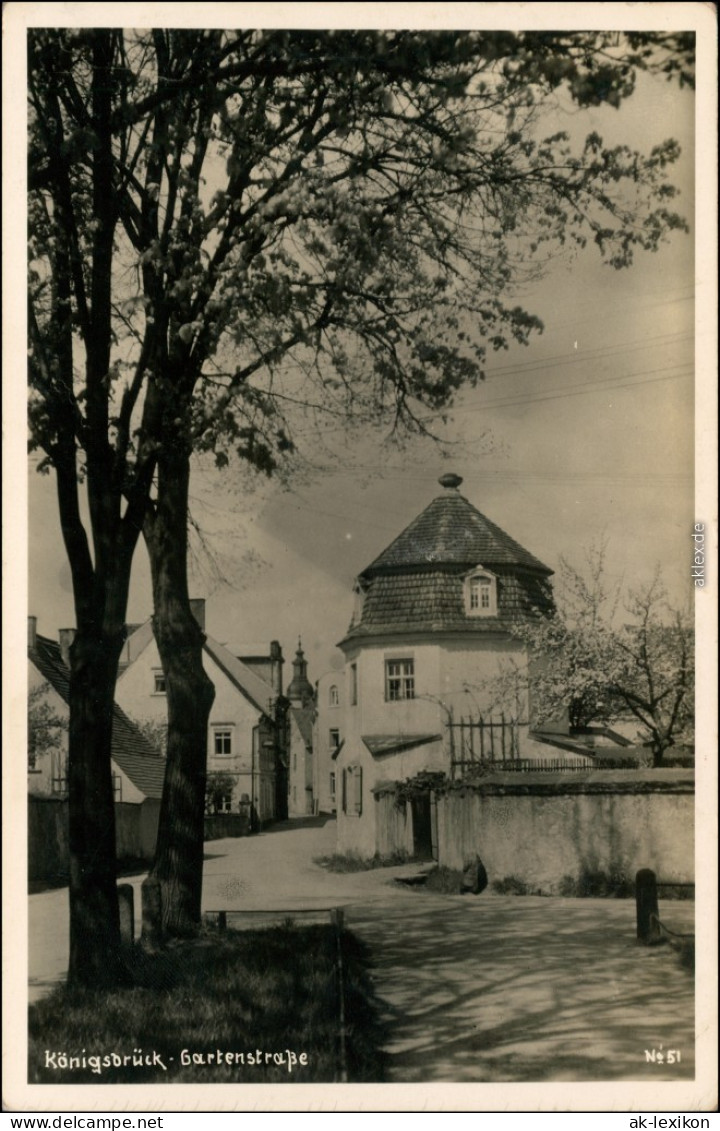 Ansichtskarte Königsbrück Kinspork Partie In Der Gartenstraße Oberlausitz 1940 - Koenigsbrueck