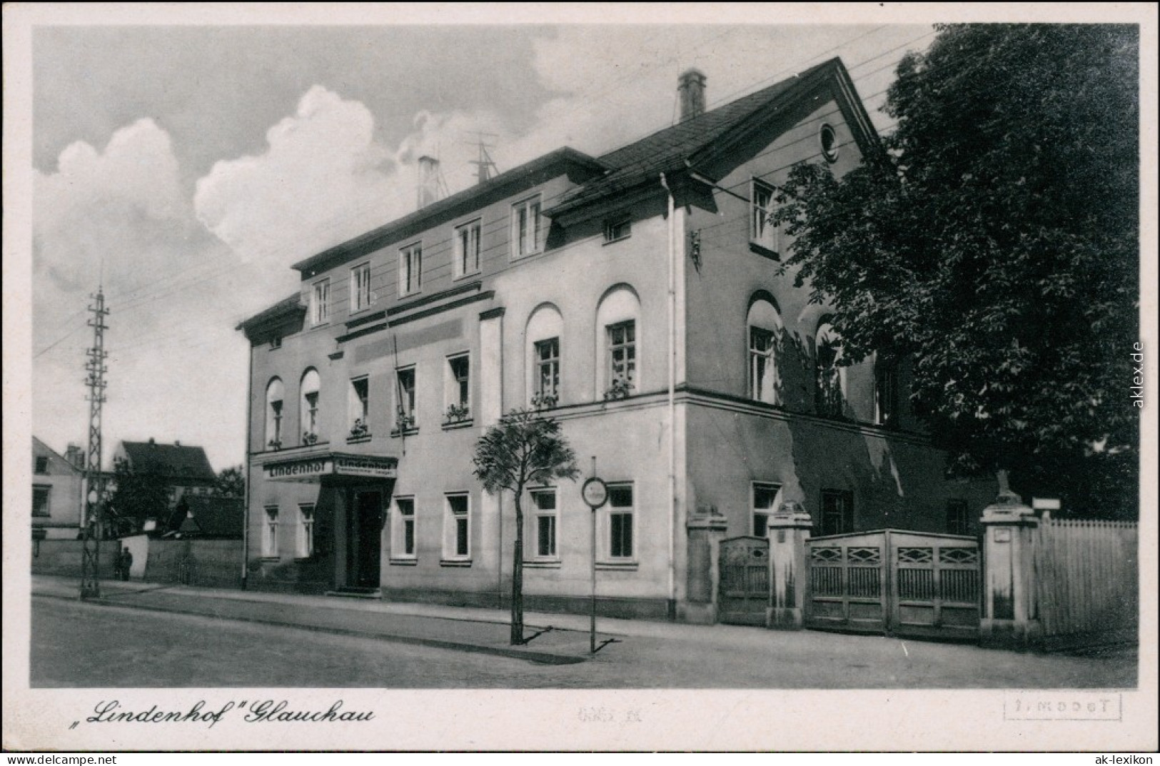 Ansichtskarte Glauchau Gaststätte Lindenhof 1930 - Glauchau