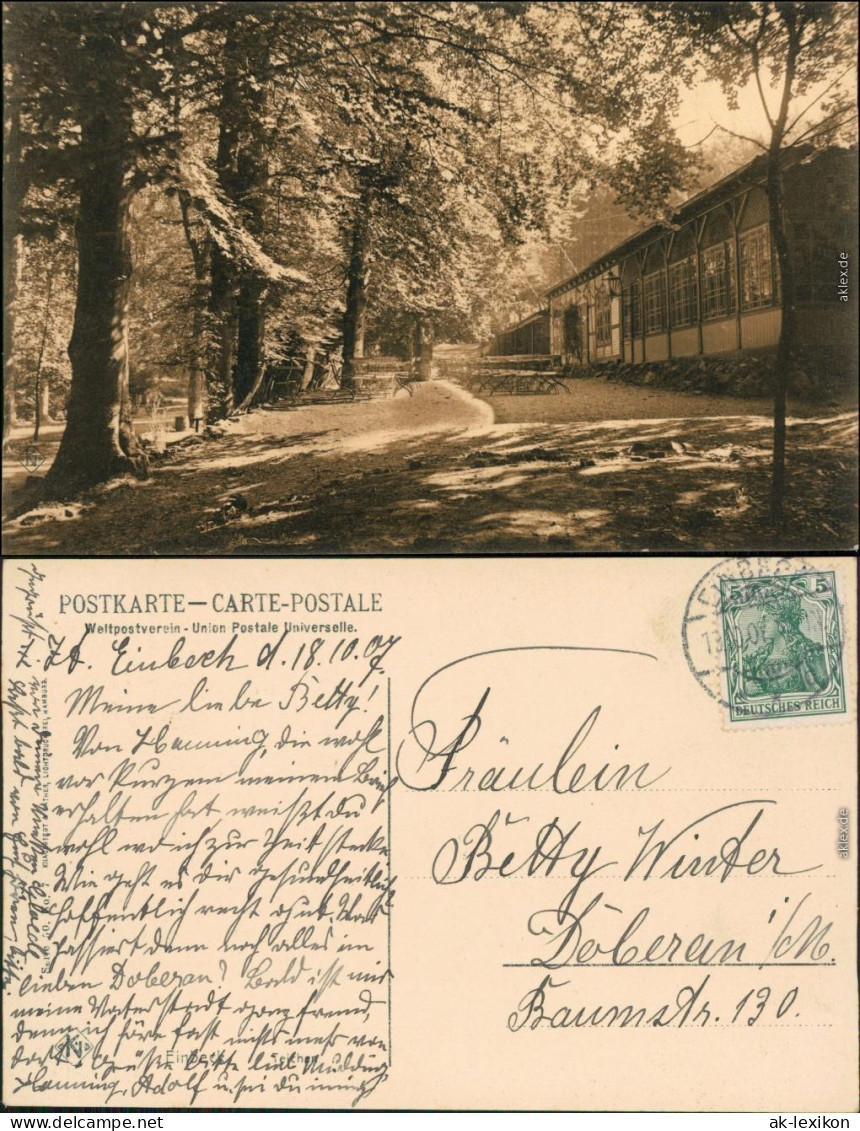 Ansichtskarte Einbeck Restauration Teichen 1907  - Einbeck