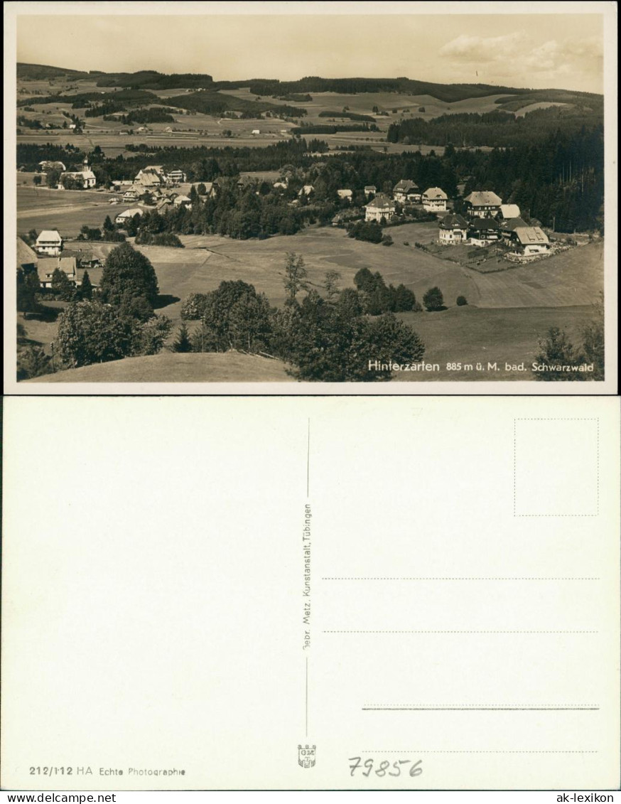 Ansichtskarte Hinterzarten Blick Auf Die Stadt 1931  - Hinterzarten