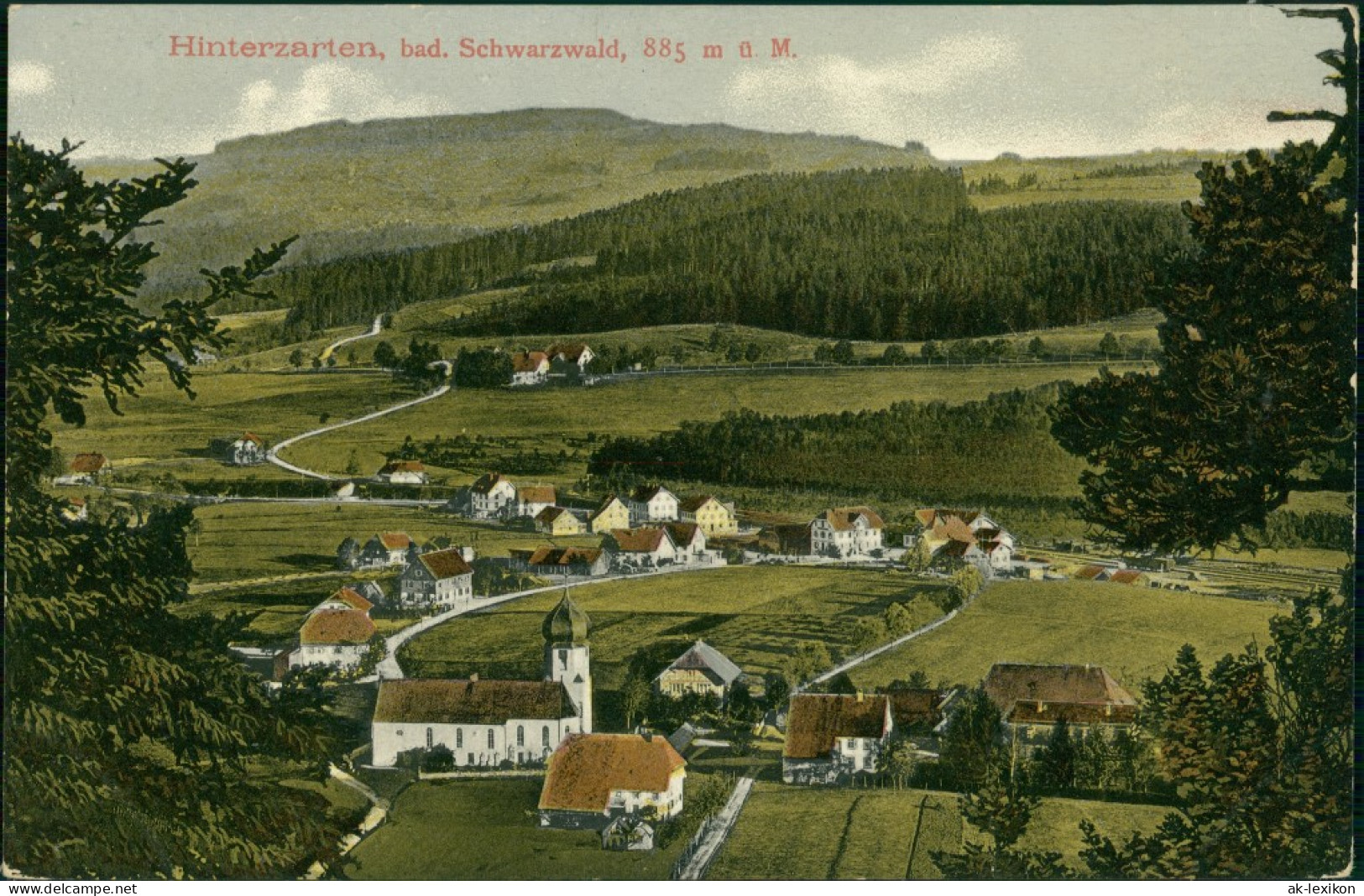 Ansichtskarte Hinterzarten Blick Auf Die Stadt 1911  - Hinterzarten