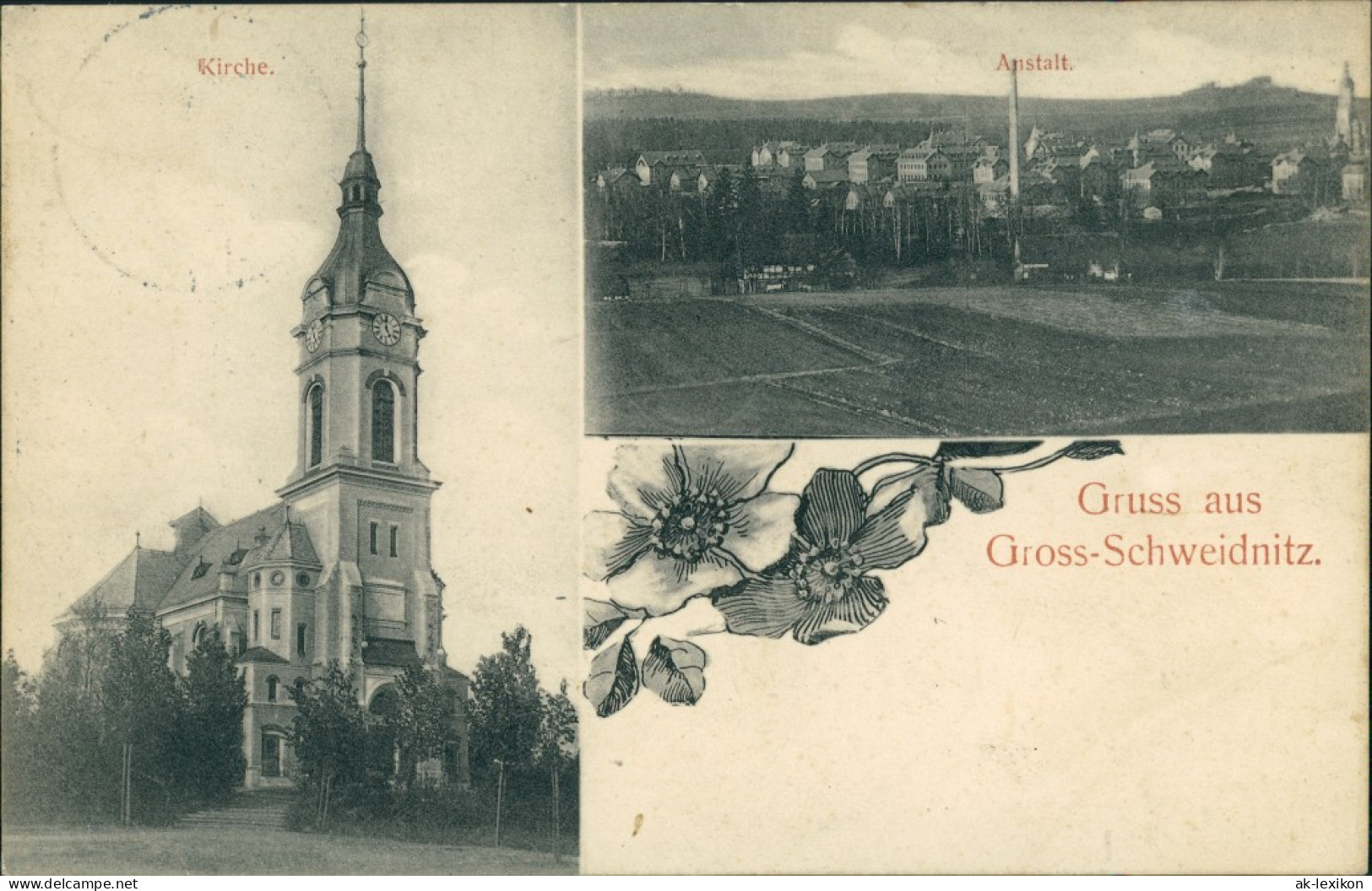 Großschweidnitz (OL) Swó&#324;ca 2 Bild: Stadt U. Landesanstalt 1909 - Grossschweidnitz