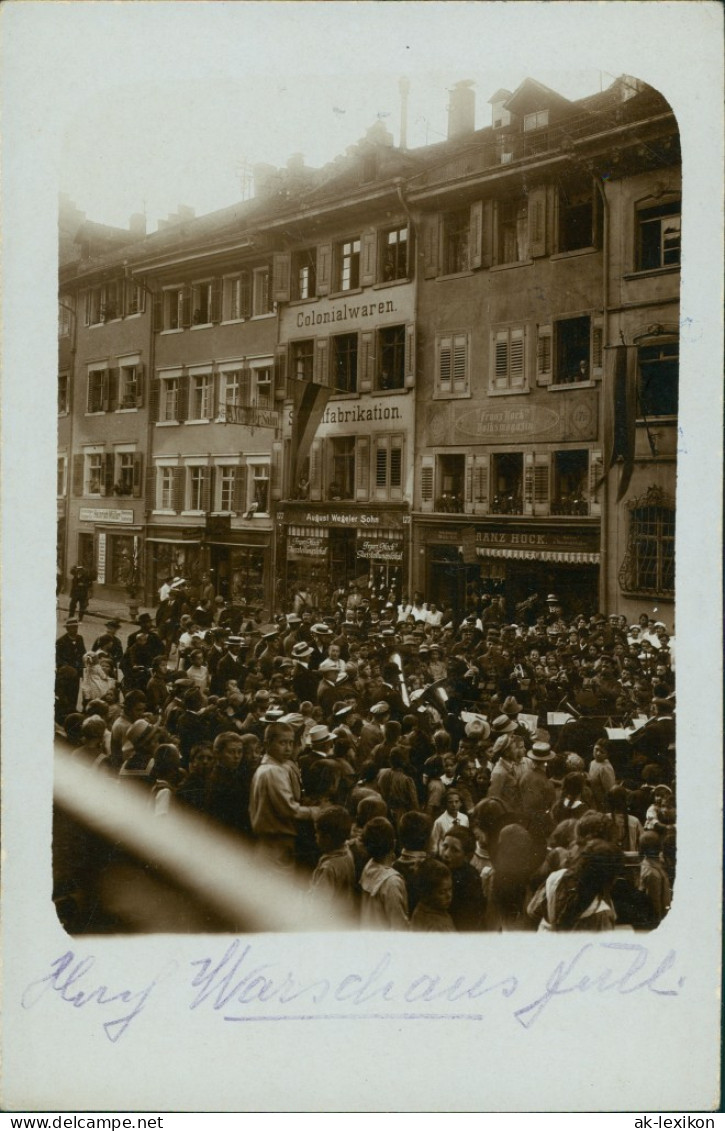 Ansichtskarte Waldshut-Tiengen Umzug, Straße Und Geschäft 1915 Privatfoto  - Waldshut-Tiengen