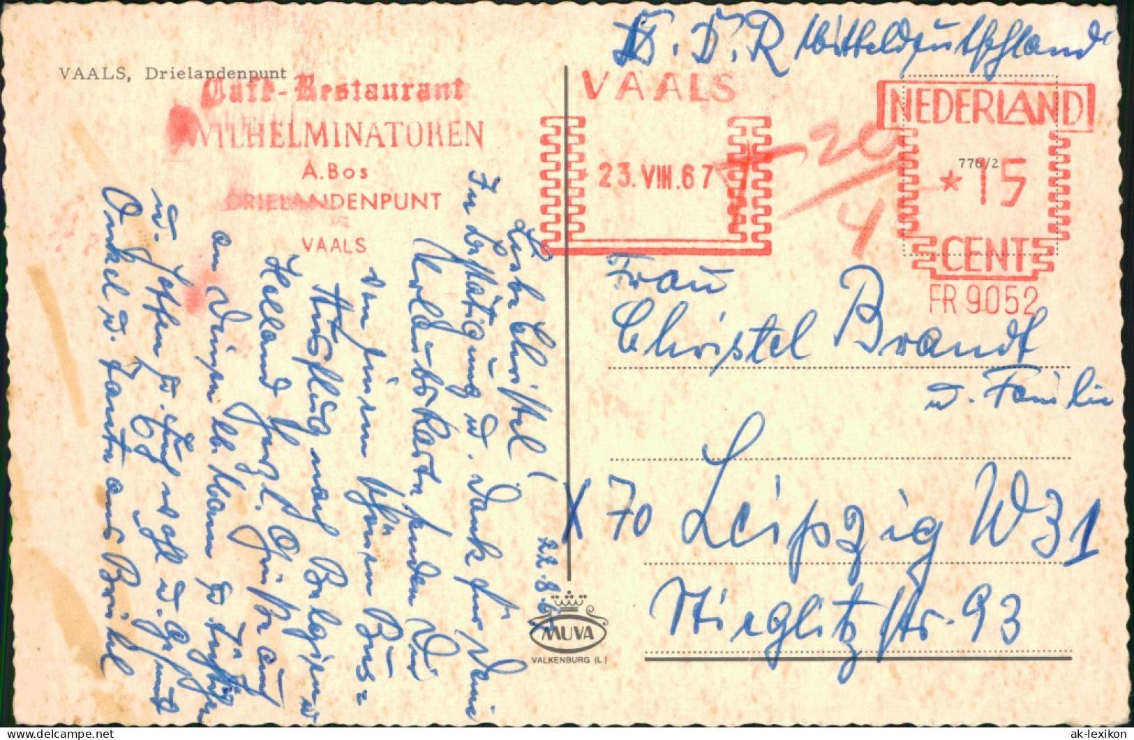 Postkaart Vaals Drielandenpunt 1967 - Vaals