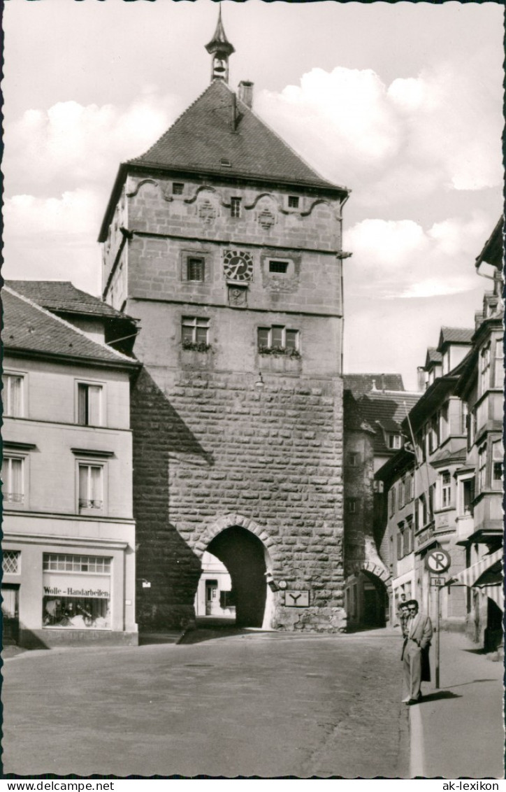 Ansichtskarte Rottweil (Neckar) Strassen Partie Mit Paar Schwarzes Tor 1960 - Rottweil