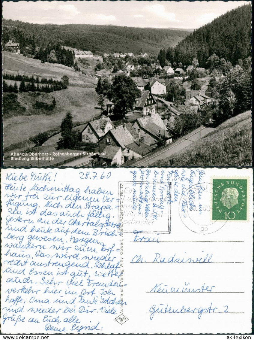 Torfhaus (Harz)-Altenau Rothenberger Straße Und Siedlung Silberhütte 1960 - Altenau