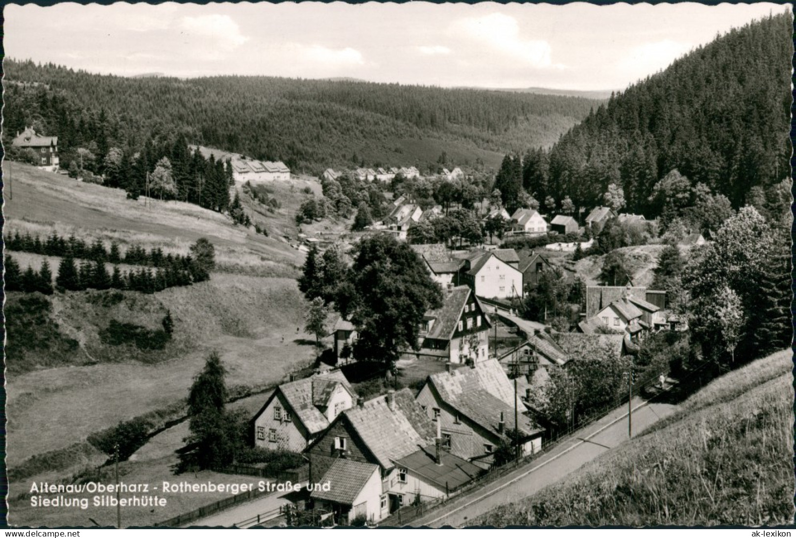 Torfhaus (Harz)-Altenau Rothenberger Straße Und Siedlung Silberhütte 1960 - Altenau