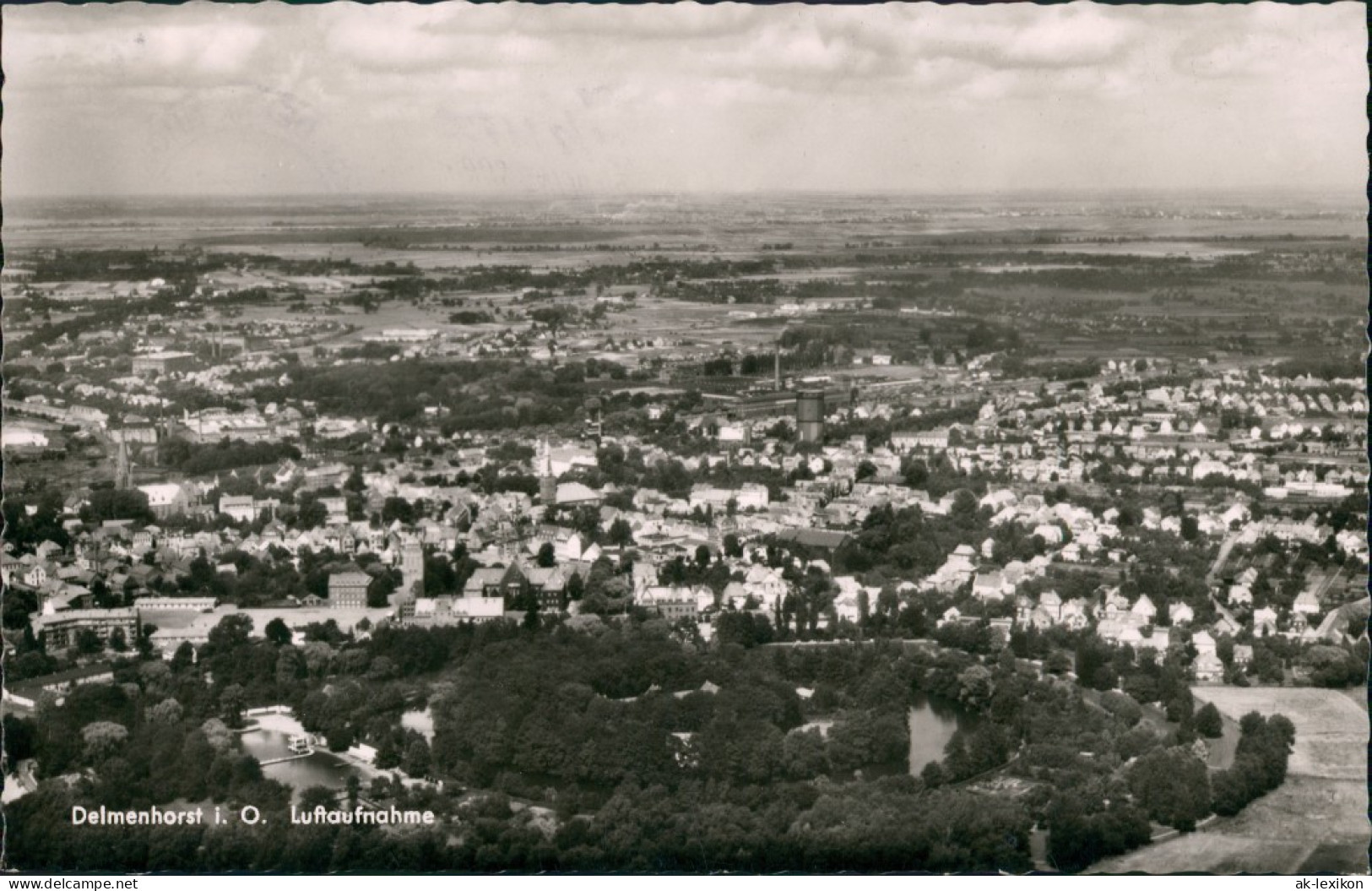 Ansichtskarte Delmenhorst Demost Luftbild Überflug Stadt Panorama 1959 - Delmenhorst