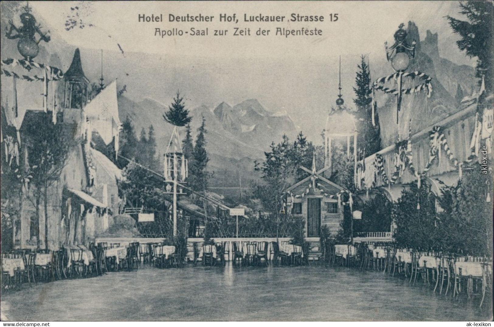 Ansichtskarte Kreuzberg-Berlin Hotel Deutscher HOf, Luckauer Strasse 15 1912  - Kreuzberg