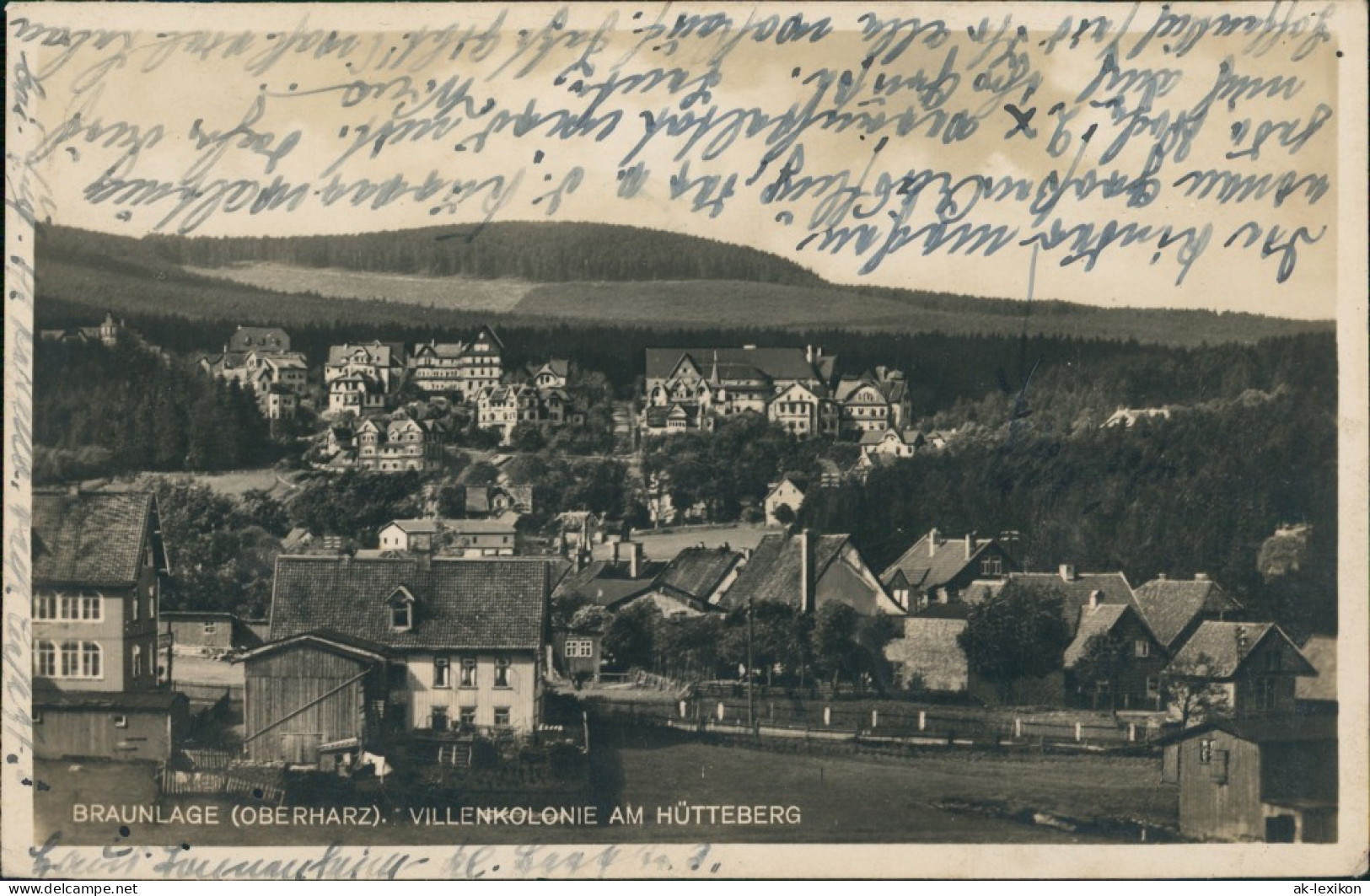 Ansichtskarte Braunlage Villenkolonie Am Hüttenberg 1932 - Braunlage