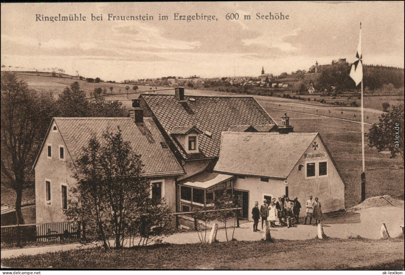 Ansichtskarte Frauenstein (Erzgebirge) Partie An Der Ringelmühle G1928  - Frauenstein (Erzgeb.)