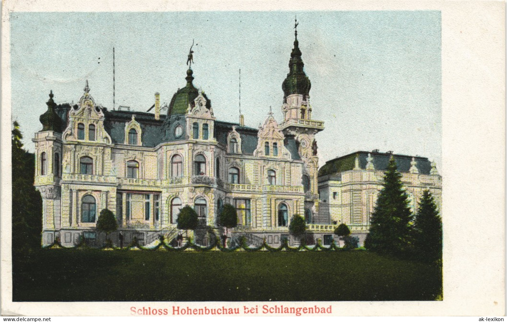 Ansichtskarte Schlangenbad Schloss Hohenbucha 1908 - Schlangenbad