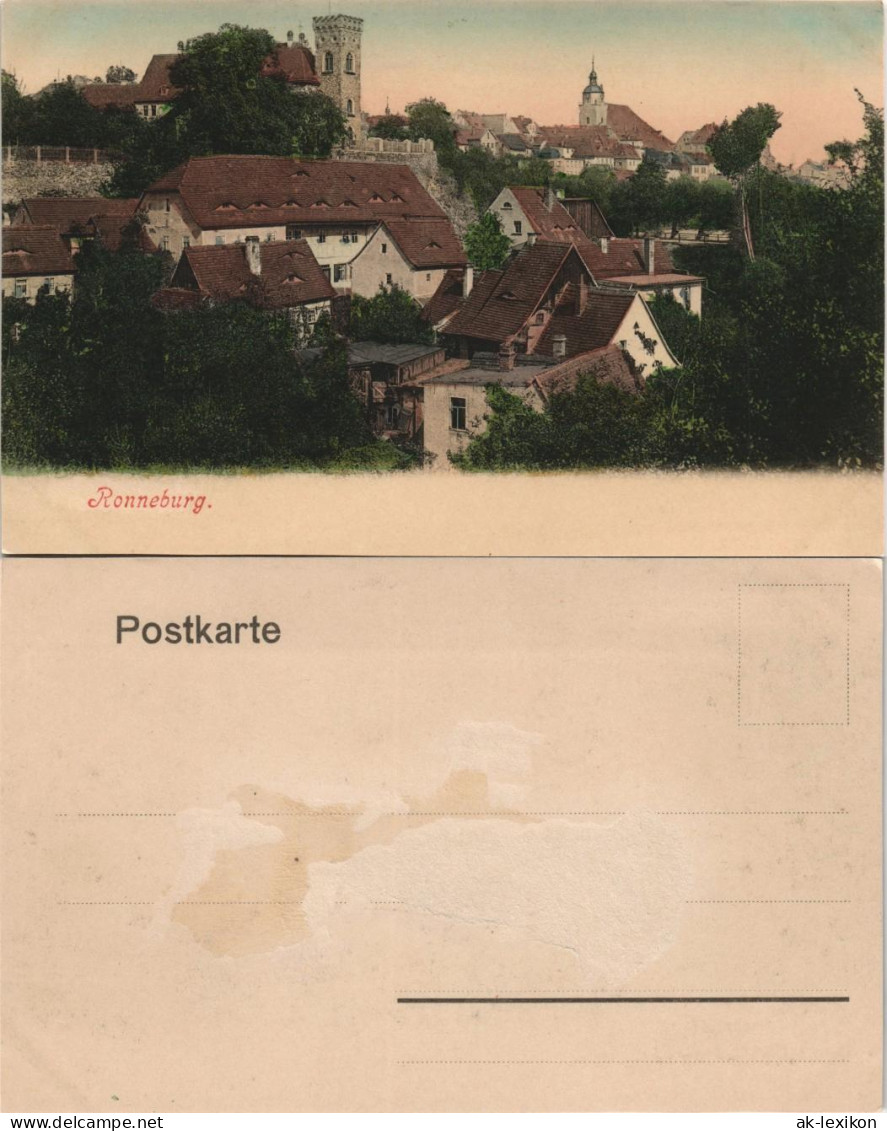 Ronneburg (Thüringen)  Teilansicht Blick Auf Wohnhäuser Zentrum 1900 - Ronneburg