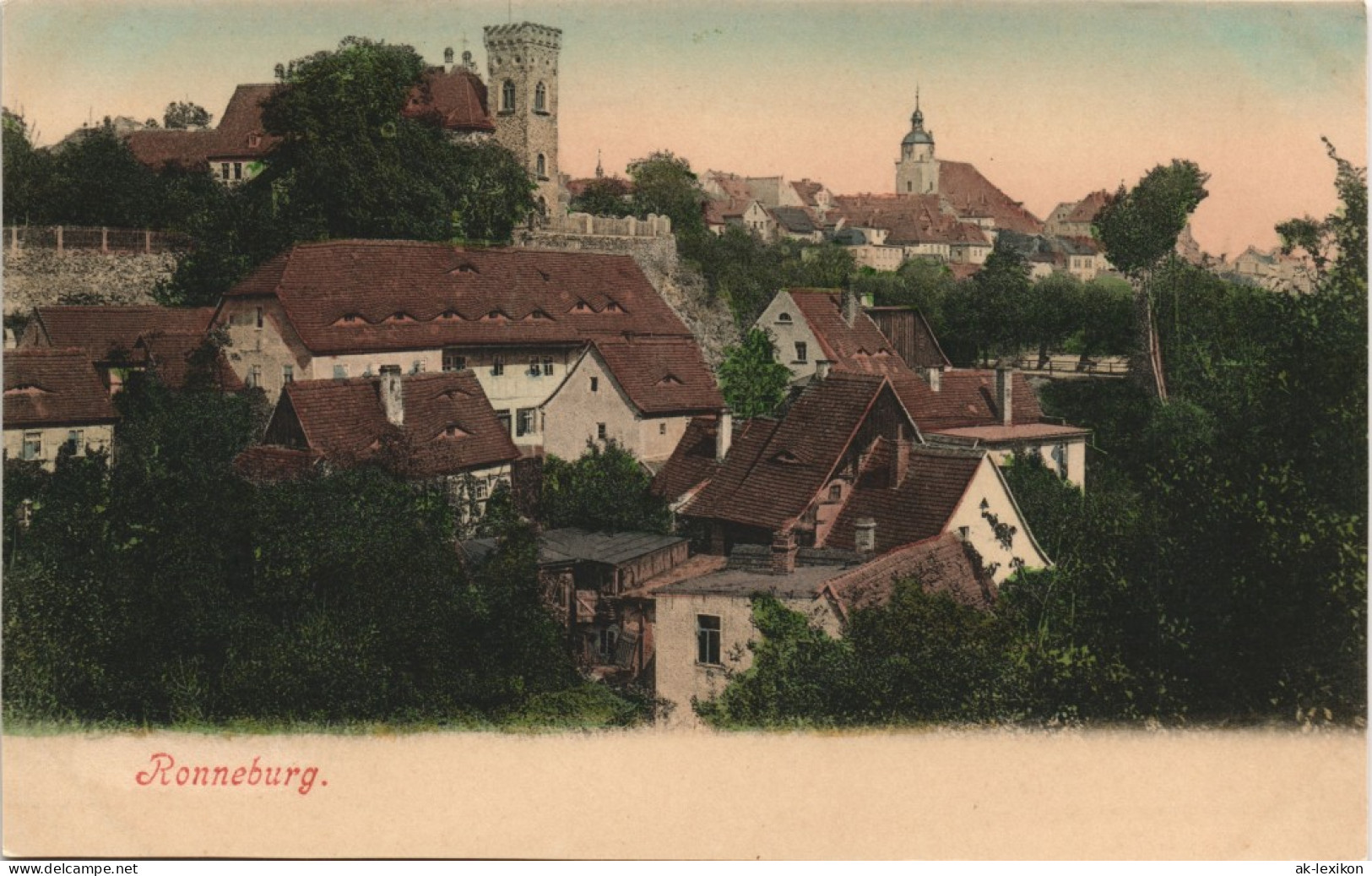 Ronneburg (Thüringen)  Teilansicht Blick Auf Wohnhäuser Zentrum 1900 - Ronneburg