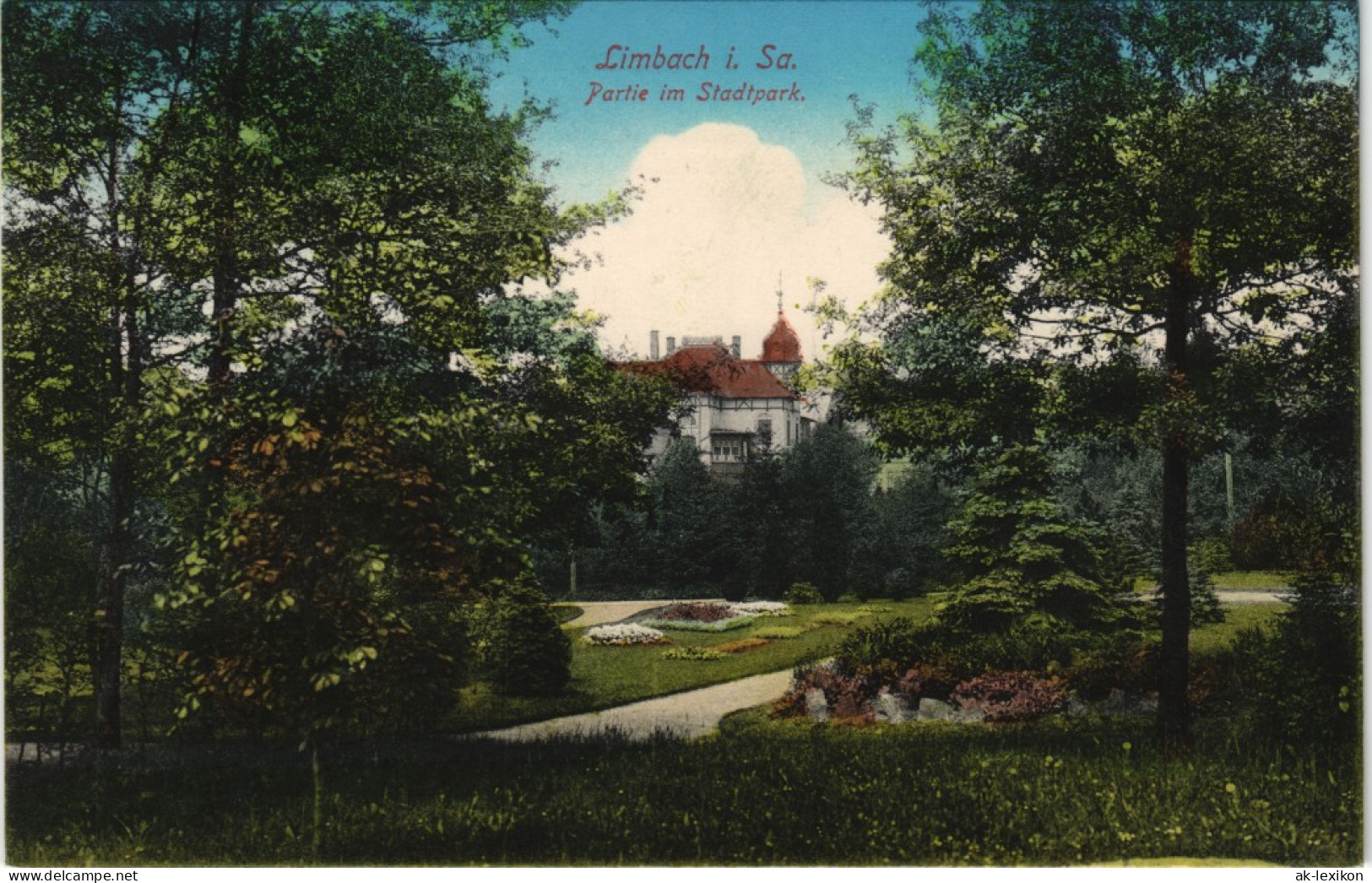 Ansichtskarte Limbach-Oberfrohna Partie Im Stadtpark 1913 - Limbach-Oberfrohna