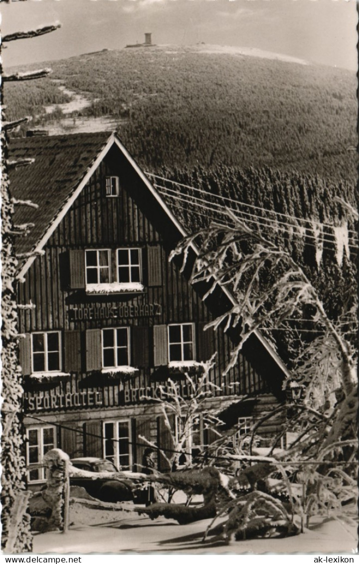 Ansichtskarte Torfhaus (Harz)-Altenau Sporthotel Brockenblick Im Winter 1953 - Altenau