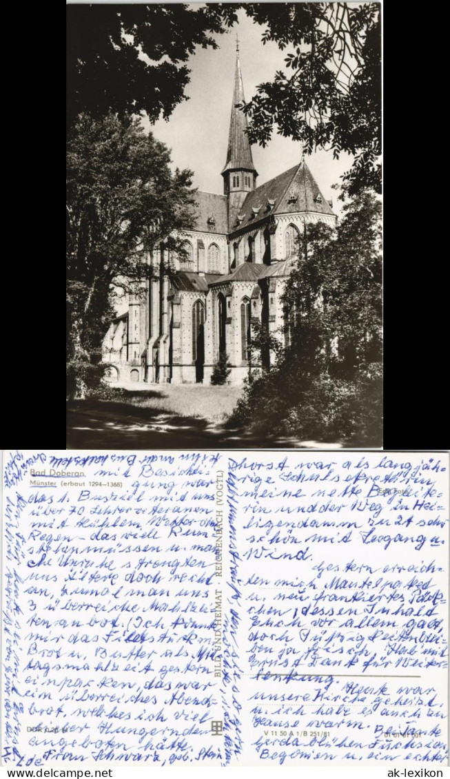 Ansichtskarte Bad Doberan Münster Partie DDR Postkarte 1981 - Bad Doberan