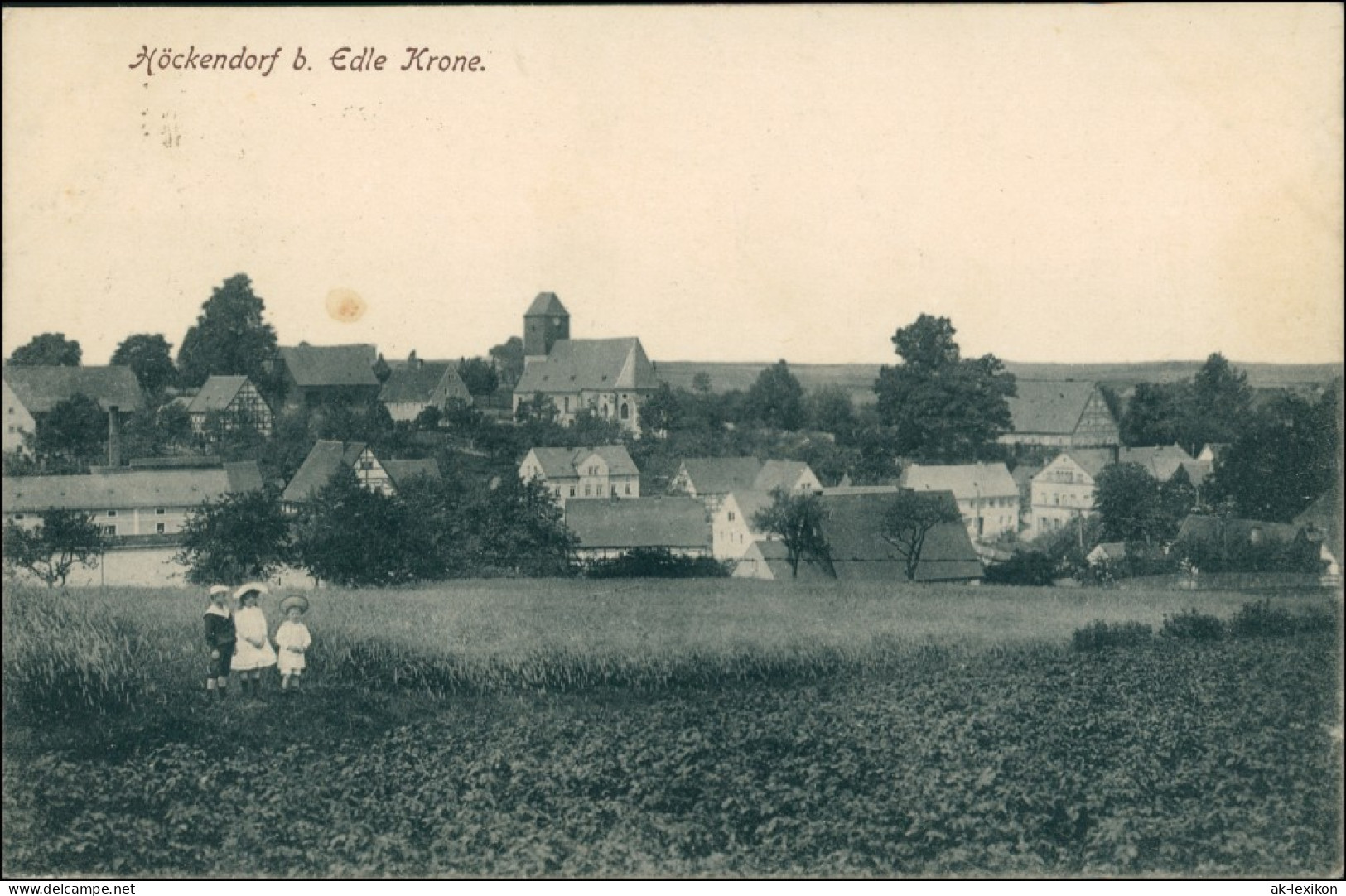 Ansichtskarte Höckendorf-Klingenberg (Sachsen) Stadtpartie 1925 - Klingenberg (Sachsen)