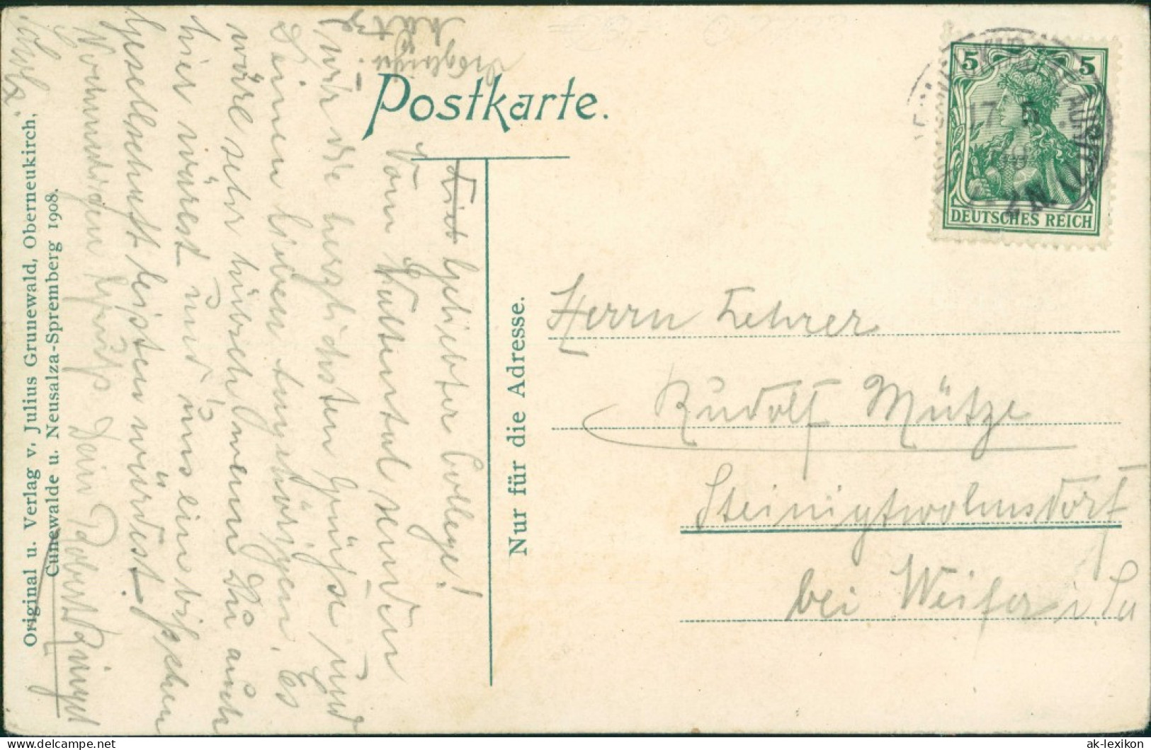 Neukirch (Lausitz) Oberneukirch | Wjazo&#324;ca Valtenberg-Gasthaus 1909 - Neukirch (Lausitz)