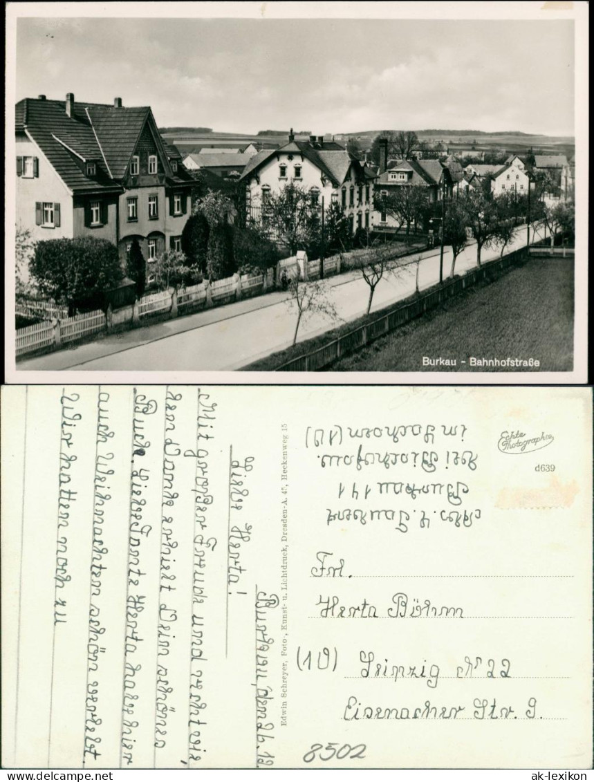 Ansichtskarte Burkau (Oberlausitz) Porchow Bahnhofstraße Oberlausitz 1934 - Burkau