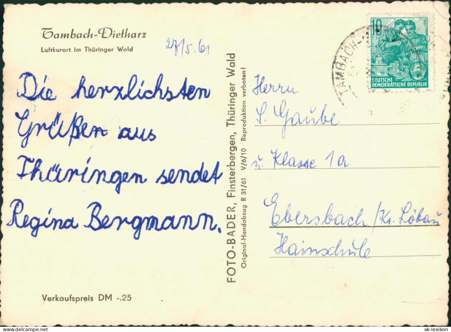 Tambach-Dietharz DDR AK Luftkurort Im Thüringer Wald, Fels Partie Mit Haus 1960 - Tambach-Dietharz