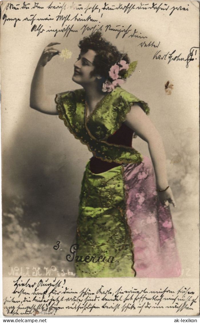 Menschen / Soziales Leben - Frauen Colorierte Foto AK Guerica 1906 - Personaggi