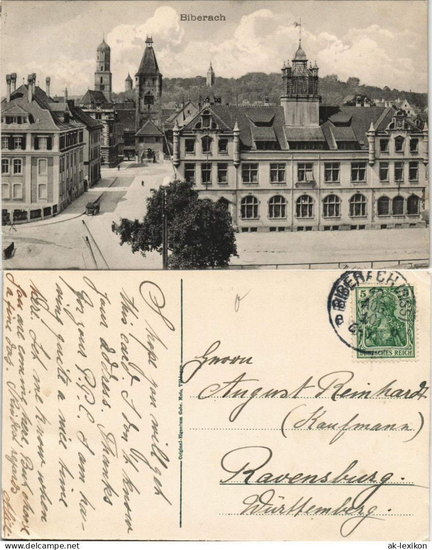 Ansichtskarte Biberach An Der Riß Straßenpartie 1908 - Biberach