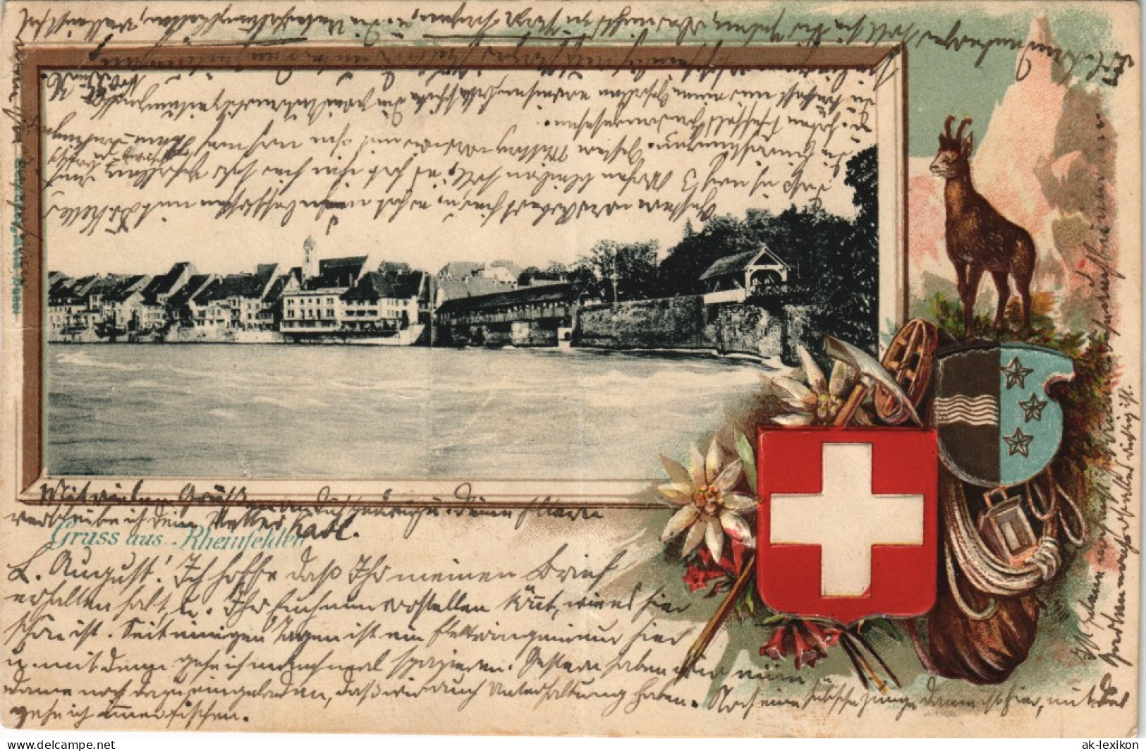 Rheinfelden (Baden) Stadt, Healdik Ziege - Prägekarte 1905 Prägekarte - Rheinfelden