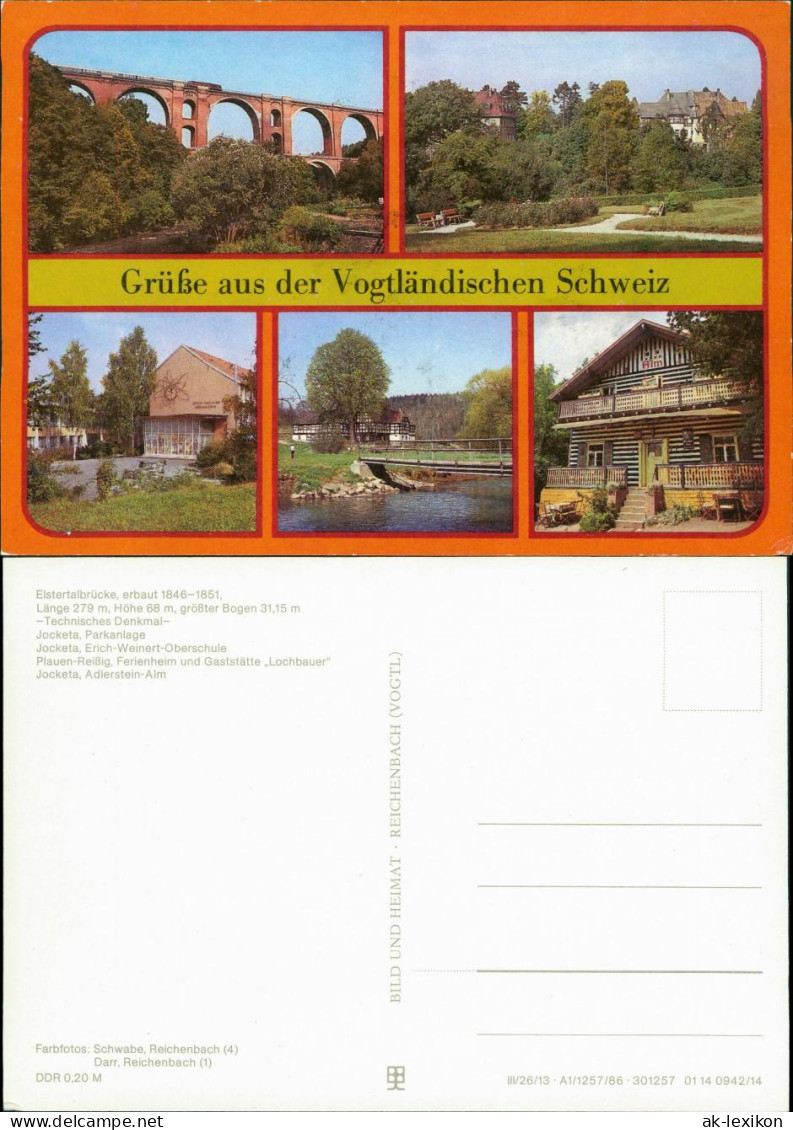 Ansichtskarte Pöhl Grüße Aus Der Vogtländischen Schweiz 1987/1986 - Poehl