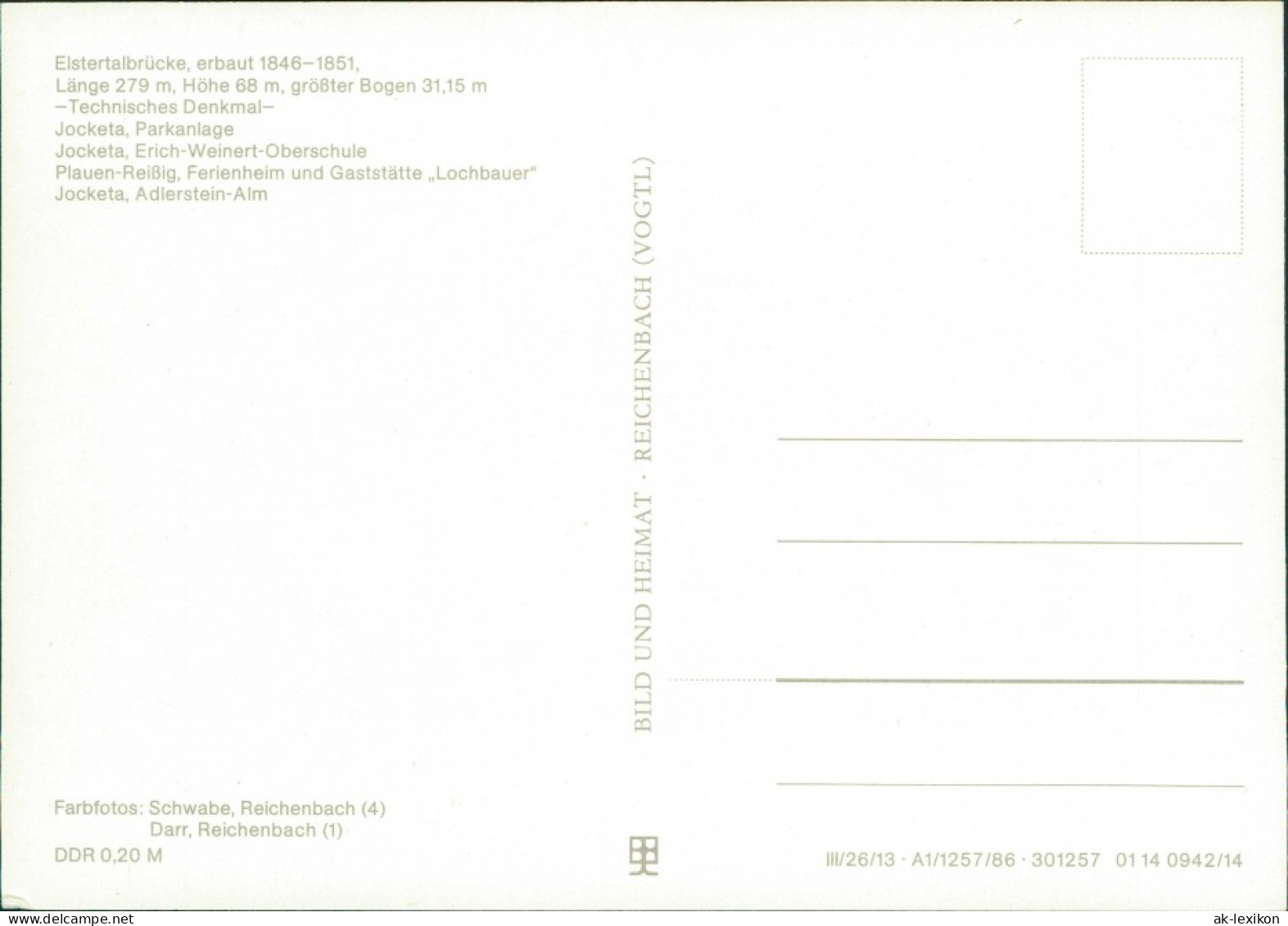 Ansichtskarte Pöhl Grüße Aus Der Vogtländischen Schweiz 1987/1986 - Poehl