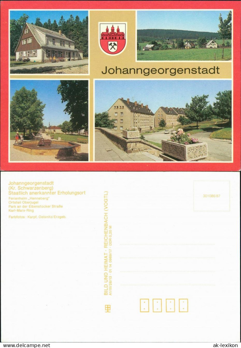 Ansichtskarte Johanngeorgenstadt Ferienheim, Neubauten 1987 - Johanngeorgenstadt