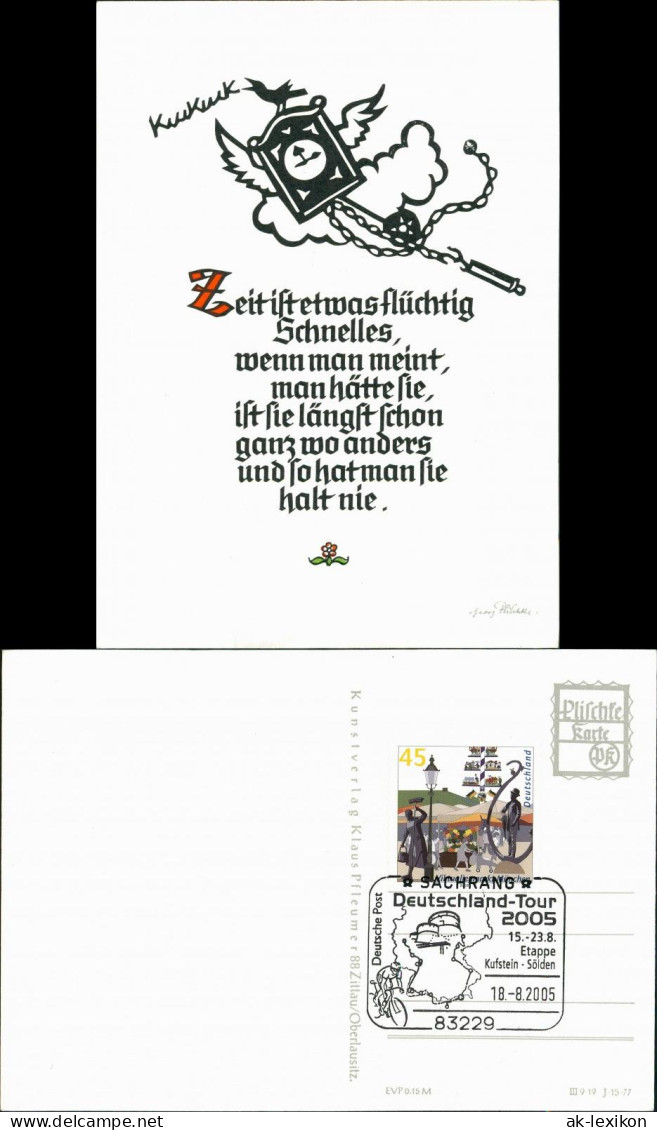 Scherenschnitt/Schattenschnitt Zeit 1977  Sonderstempel   2005 Sachrang - Scherenschnitt - Silhouette