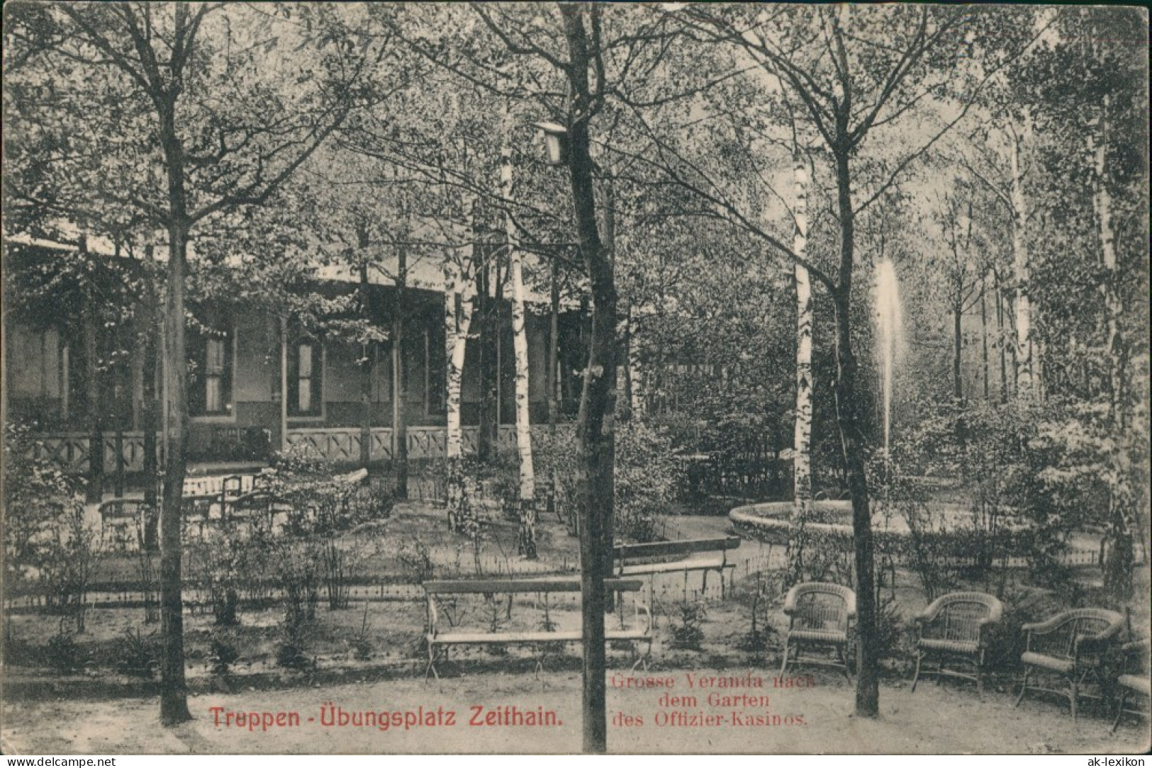 Ansichtskarte Zeithain Truppenübungsplatz Offizierkasino 1909 - Zeithain