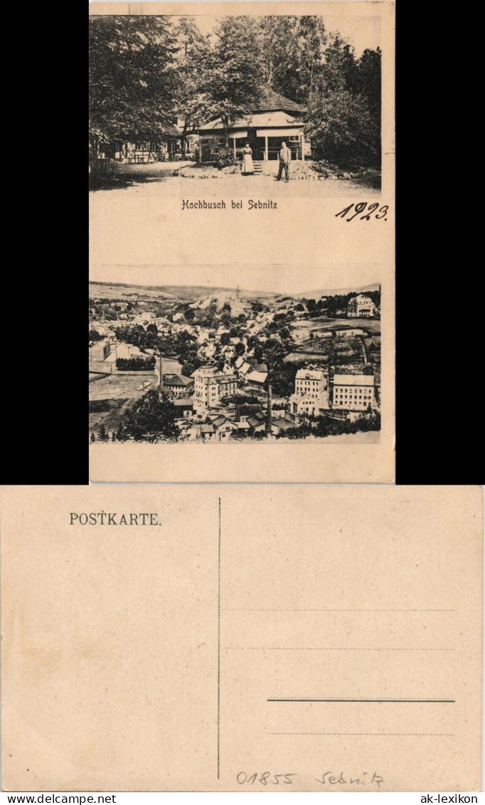 Ansichtskarte Sebnitz 2 Bild Restauration Und Stadt Hochbusch 1923 - Sebnitz
