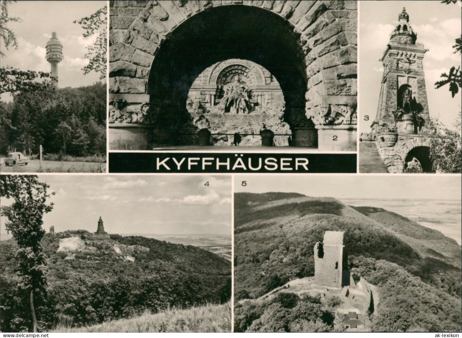 Kyffhäuserland DDR Mehrbild-AK Ua. Denkmäler, Kulpenberg Fernsehturm Uvm. 1972 - Kyffhäuser