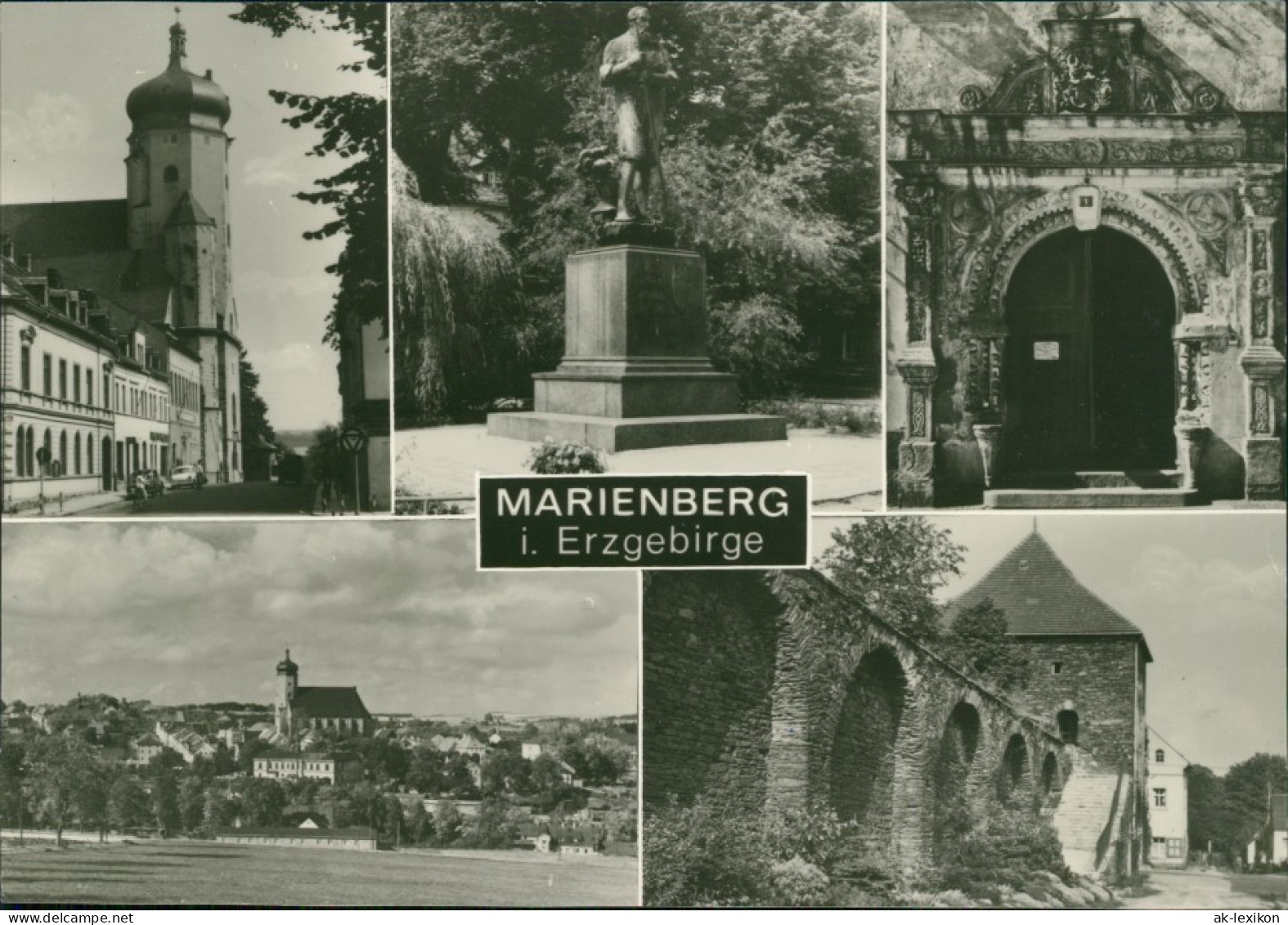 Marienberg Im Erzgebirge Stadtteilansichten DDR  5 Foto-Ansichten 1970 - Marienberg