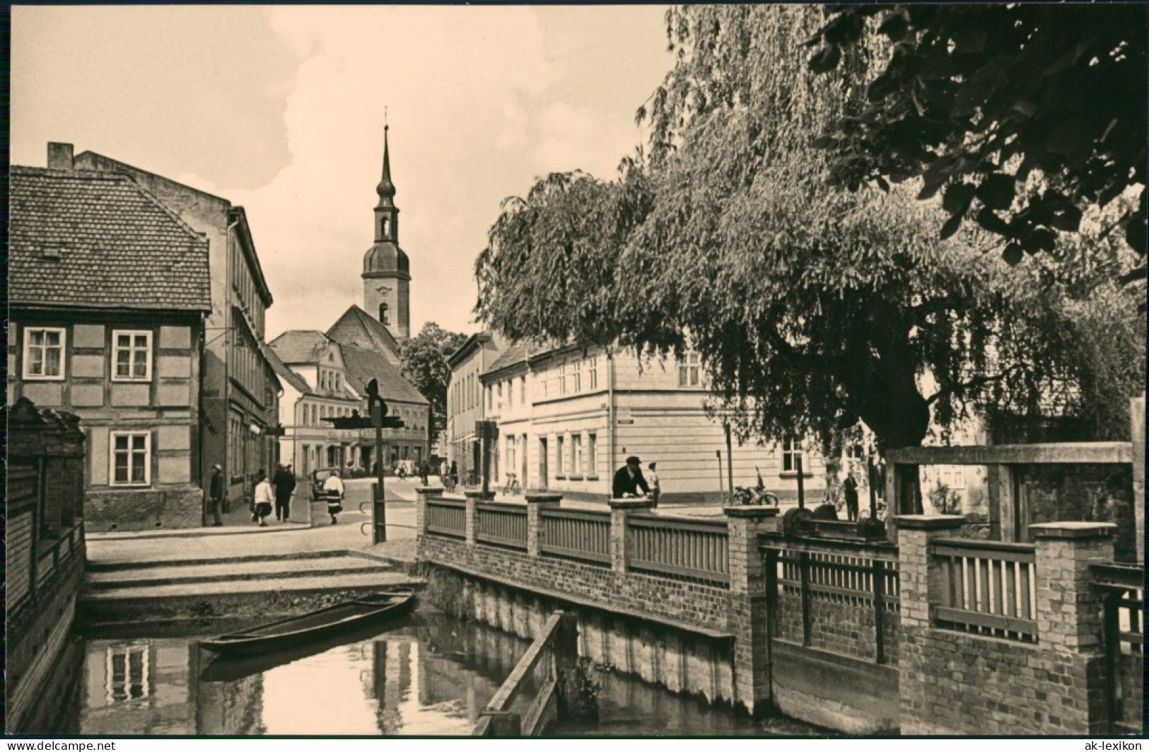 Ansichtskarte Lübbenau (Spreewald) Lubnjow Straßenpartie - Mühleneck 1962 - Luebbenau