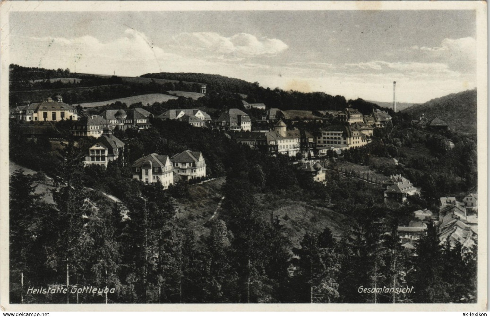 Bad Gottleuba-Berggießhübel Gesamtansicht Panorama Blick, Heilstätte 1930 # - Bad Gottleuba-Berggiesshuebel