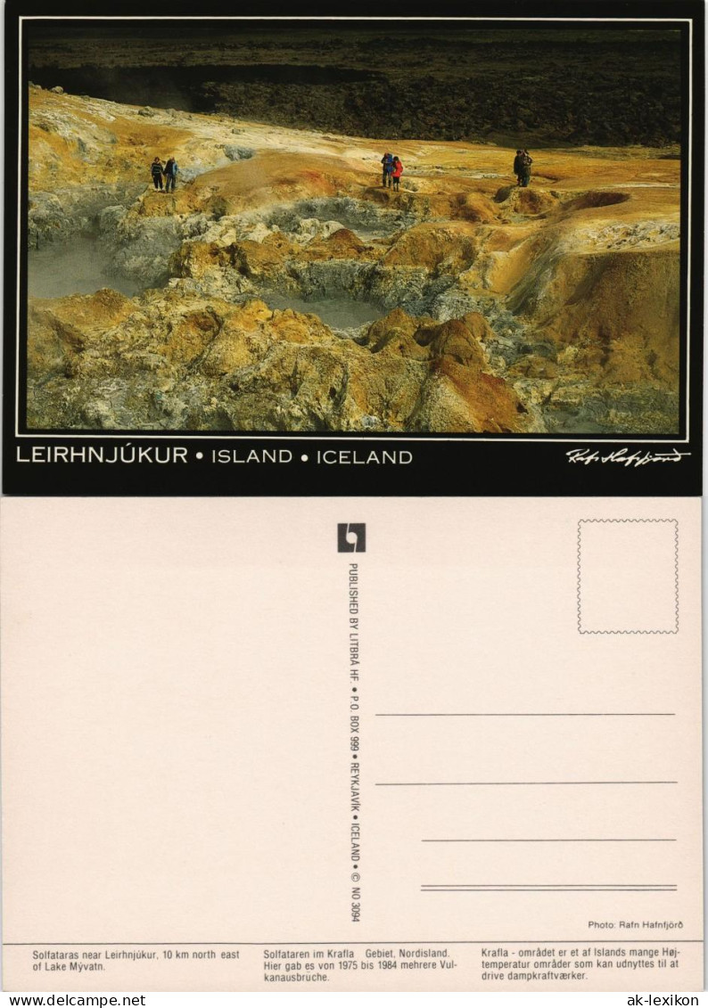 Island Iceland Solfataras Near Leirhnjúkur, Vulkan Gebiet Iceland Postcard 1980 - Islande